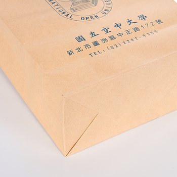 120P赤牛皮紙袋-4K(W17*H22*D8cm)單色單面印刷手提袋-學校專區-空中大學_1