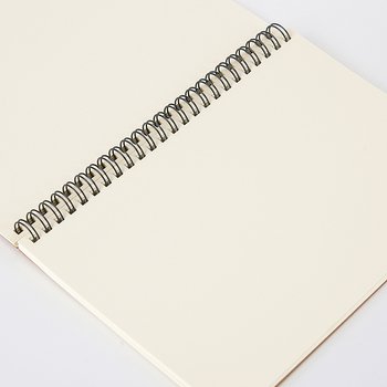 牛皮對裱燙銀精裝環裝筆記本-上翻空白線圈記事本-可訂製內頁及客製化加印LOGO_7