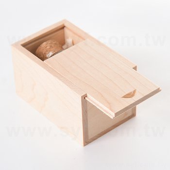 楓木質感推拉式木盒-隨身碟包裝盒-可雷射雕刻企業LOGO_1