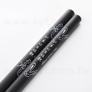 原木鉛筆-消光黑筆桿-圓形塗頭單色廣告筆_1