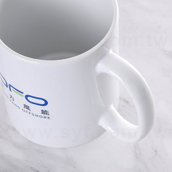 350ml馬克杯-全白半陶瓷馬克杯-可客製化印刷企業LOGO或宣傳標語(同59AA-0002)_2