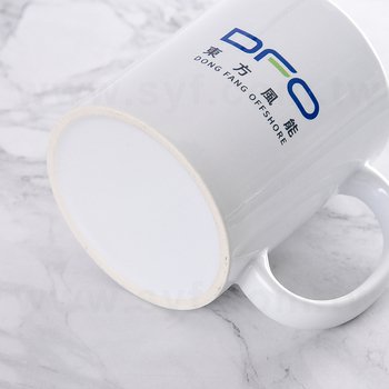 350ml馬克杯-全白半陶瓷馬克杯-可客製化印刷企業LOGO或宣傳標語(同59AA-0002)_3