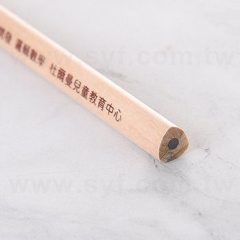 原木環保鉛筆-大三角兩切頭印刷廣告筆-採購批發製作贈品筆_19