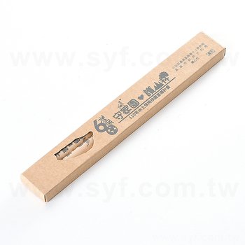 原木鉛筆3入單色印刷套組(含紙盒印刷)-圓型臺灣造型開窗紙盒-客製化廣告印刷環保贈品筆_0