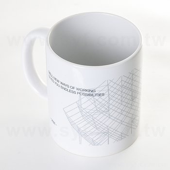 350ml馬克杯-全白半陶瓷馬克杯-可客製化印刷企業LOGO或宣傳標語(同59AA-0002)_7
