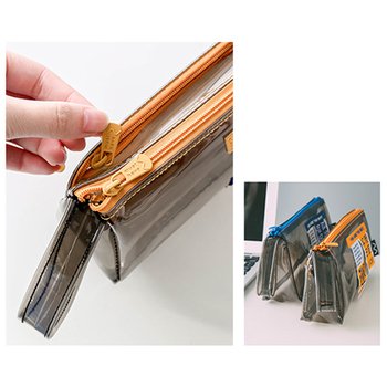 筆袋-手提設計大容量PVC透明鉛筆袋-尺寸19x6.5x9.5cm(現貨)_6