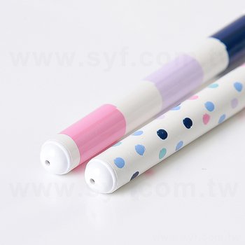 彩印塑料筆桿中性筆-開蓋式原子筆_1