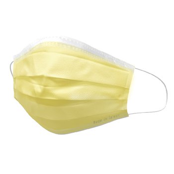 (盒裝現貨口罩)醫療用雙鋼印素面口罩(清檸黃)-成人兒童尺寸-防疫新生活_0
