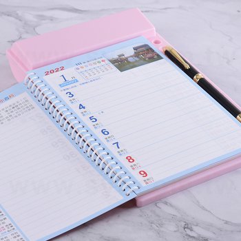 中式桌曆-直式粉紅/藍/黑色可選-燙金印刷_5