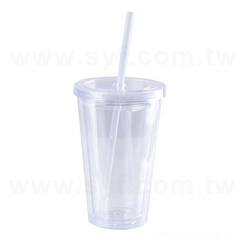 450ml廣告杯吸管杯-雙層設計可放PVC片-可印LOGO_0