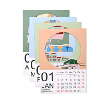 雷雕桌曆卡組-200g銅西卡+環保卡外盒立架-客製化禮贈品印刷_2
