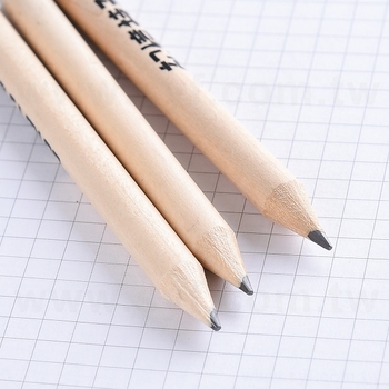 鉛筆-原木環保禮品-短筆桿印刷兩邊切頭廣告筆-採購批發製作贈品筆_3