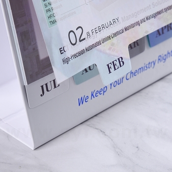 標籤款桌曆-21x16cm客製化桌曆製作-三角桌曆禮贈品印刷logo-宏齊科技_2