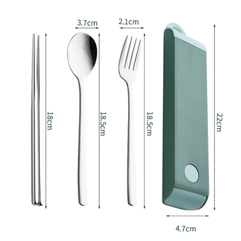 304不鏽鋼餐具3件組-筷.叉.匙-附滑蓋PP塑膠收納盒-掛勾設計_6