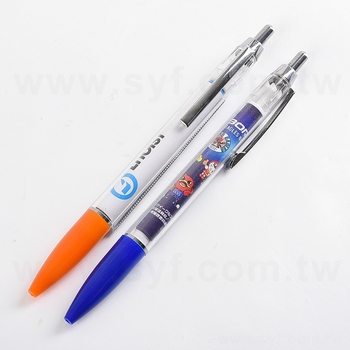 多功能廣告筆-按壓式塑膠拉捲紙廣告筆_4