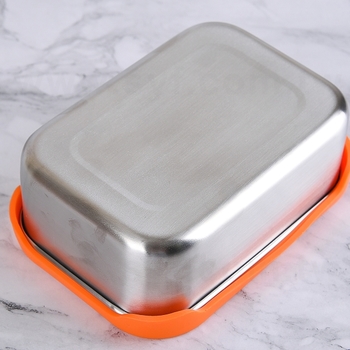 矽膠保鮮盒304不銹鋼飯盒密封食品級便當盒_3