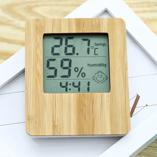 天然竹計算器溫濕度時鐘計算機​_5