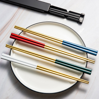 304不鏽鋼餐具-筷子1件組-附塑膠收納盒_1