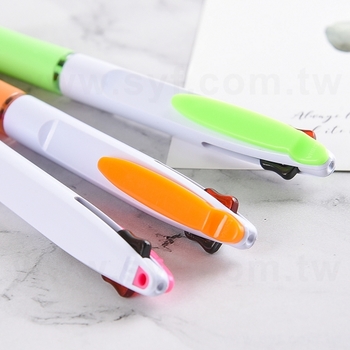 簡約雙色廣告筆-按壓式原子筆(筆身&筆夾同色)_3