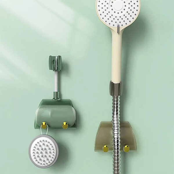 蓮蓬頭架-免打孔可調節自粘浴室通用360度淋浴頭支架_8