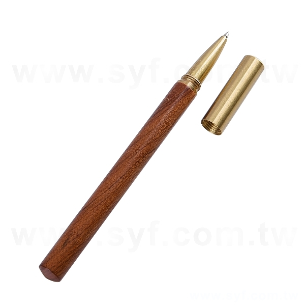 開蓋式木製黃銅單色筆_1