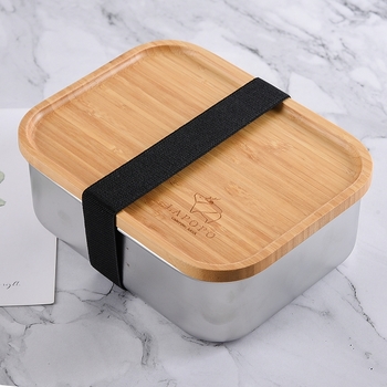 單層兩格木製餐盒-304不鏽鋼餐盒_5