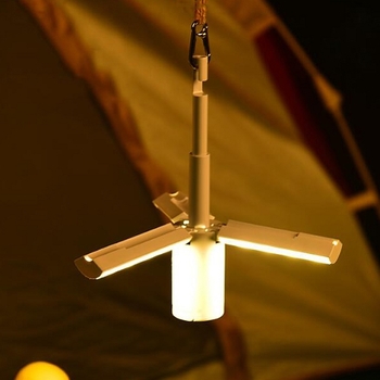 戶外可折疊多功能露營燈-3光模式可調檯燈_4