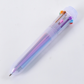 10色透明塑膠粗桿圓珠筆-單色印刷_0
