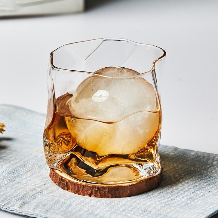 扭紋造形玻璃威士忌酒杯_8
