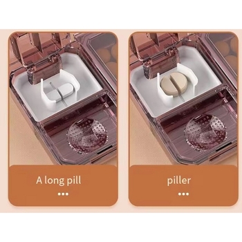 雙層隔間小藥盒一周隔間藥盒大容量攜帶藥盒_3