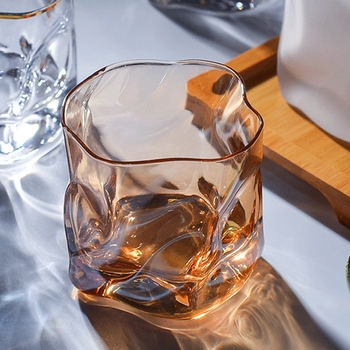 扭紋造形玻璃威士忌酒杯_5