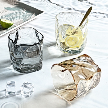 扭紋造形玻璃威士忌酒杯_0