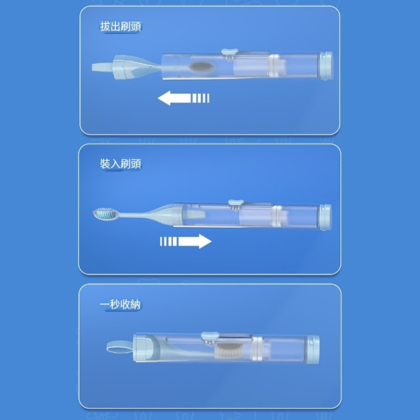 牙膏牙刷一體式摺疊旅行牙刷_5