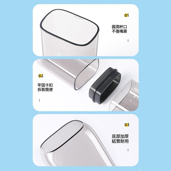 透明多功能牙刷盥洗用品收納盒_5