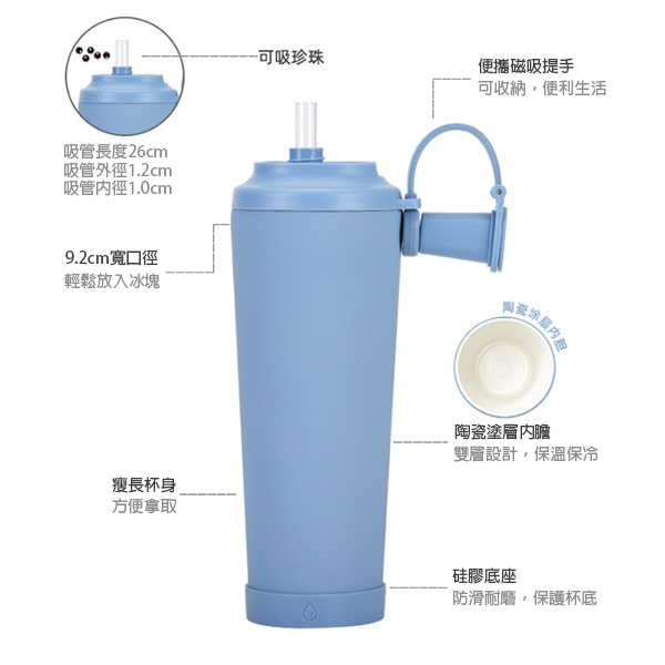 830ml陶瓷塗層內膽不鏽鋼吸管杯_5