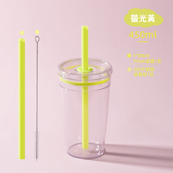 450ml單層Tritan吸管杯_0