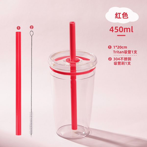 450ml單層Tritan吸管杯_0