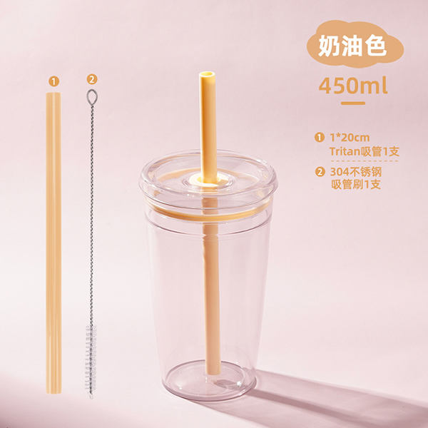 450ml單層Tritan吸管杯_0