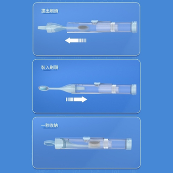 牙膏牙刷一體式摺疊旅行牙刷_4