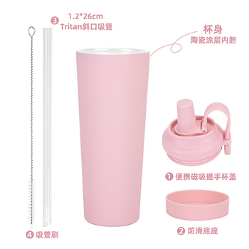 830ml陶瓷塗層內膽不鏽鋼吸管杯-可吸珍珠_2