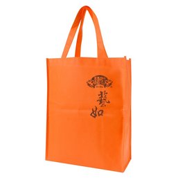 不織布環保購物袋-厚度80G-尺寸W32xH40xD15cm-單色雙面印刷