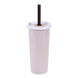 廣告杯吸管杯-450ml吸管特殊設計隨身杯-小麥桔梗材質-推薦客製運動贈品