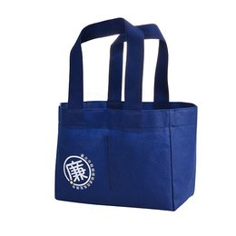 不織布環保購物袋-厚度80G尺寸W20xH10xD15cm-雙色單面印刷-推薦款