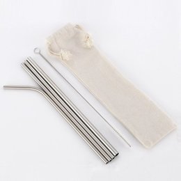 不鏽鋼吸管-5件組吸管組-帆布袋-304不鏽鋼原色