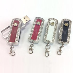 隨身碟-珠寶禮贈品旋轉USB-水鑽金屬隨身碟-客製隨身碟容量-採購訂製印刷推薦禮品