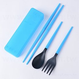 塑料餐具3件組-筷.叉.匙(可拆式餐具)-附塑膠收納盒