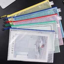 PVC網格透明文件袋-A4-可加印LOGO客製化印刷
