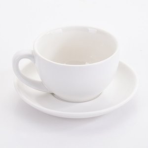 馬克杯-300ml陶瓷咖啡杯組(杯子+盤子)-可客製化印刷企業LOGO