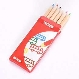 鉛筆-盒裝6色鉛筆廣告印刷禮品-環保廣告筆-採購客製印刷贈品筆