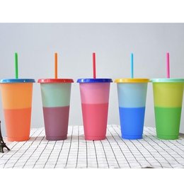 700ml大容量冷變色塑膠杯-可客製化印刷企業LOGO